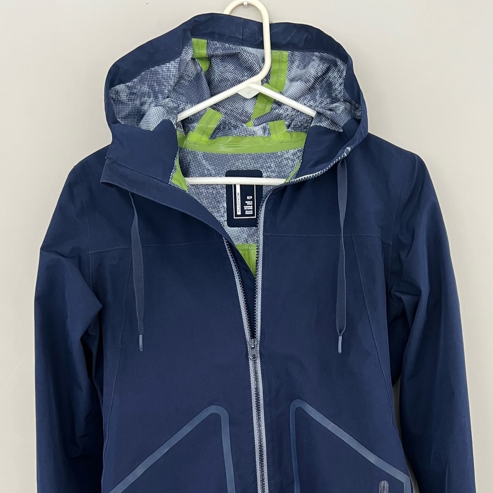 Mondetta Navy Hooded Ski Jacket with Lime Accent